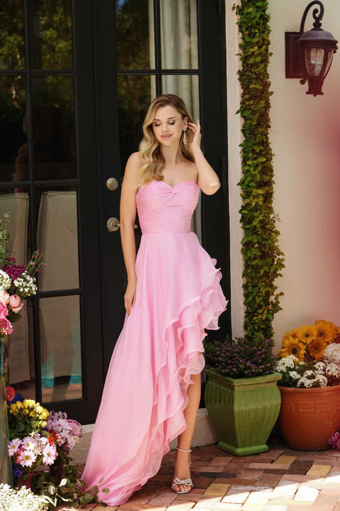 Ava Presley 40055 cascading ruffle hem dress