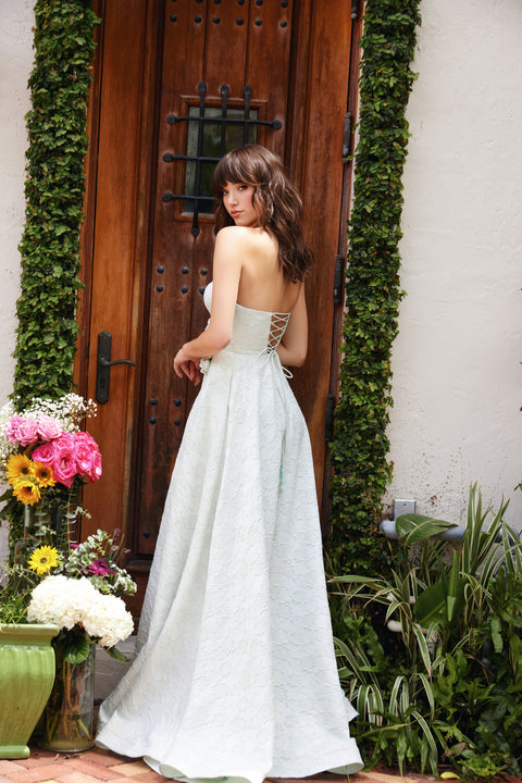 Ava Presley 40097 brocade fabric evening gown