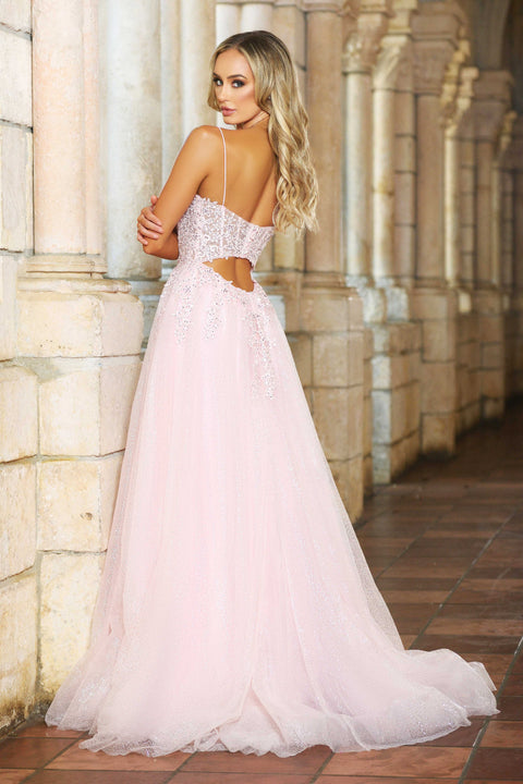 Ava Presley 38861 - Glitter Lace A Line Gown