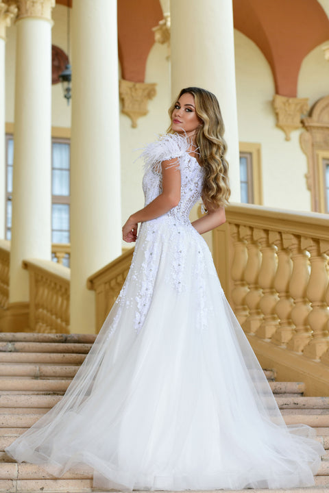 Ava Presley 28281 plunging neckline pageant gown