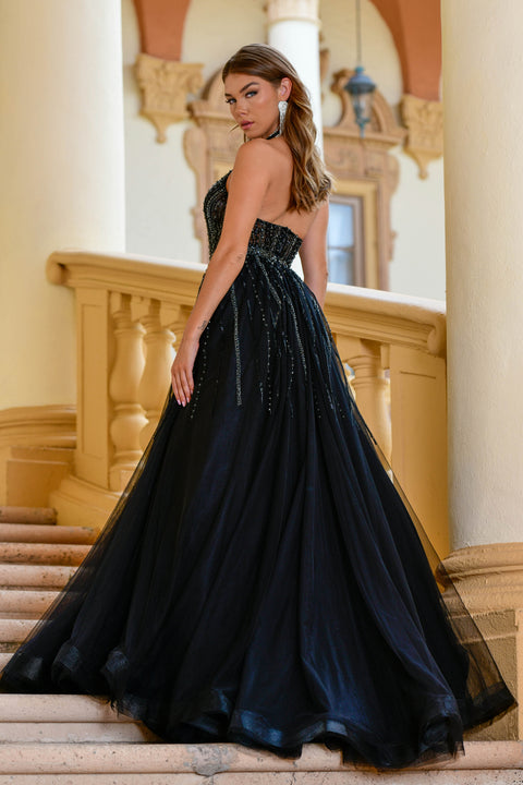 Ava Presley 38926 sequin embellished pageant gown
