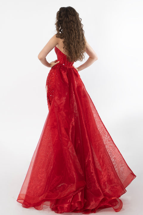 Ava Presley 39230 sparkly formal dress with dramatic skirt