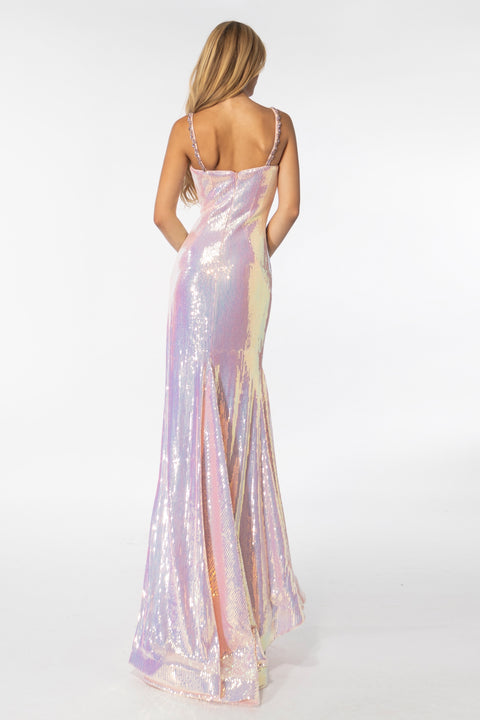 Ava Presley 39261 sparkling pageant gown with luminous finish