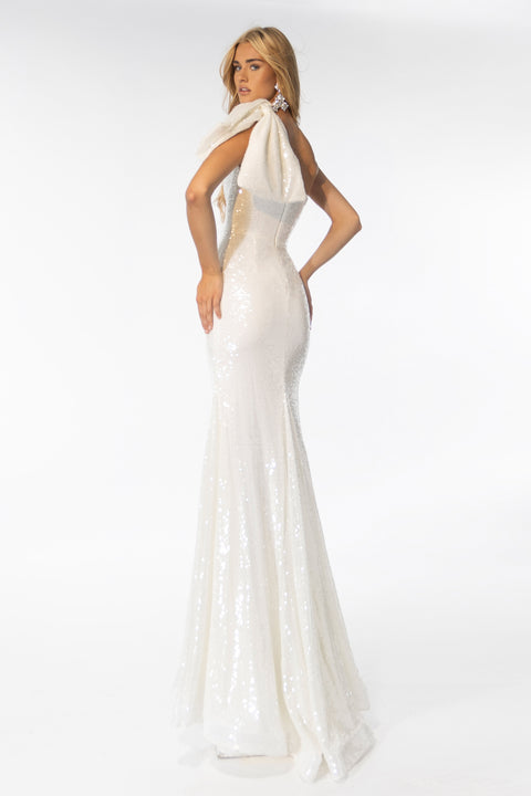 Ava Presley 39286 prom dress with shimmering full-length silhouette