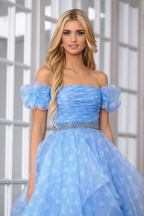 Ava Presley 39318 timeless black tie dress with cinched waist