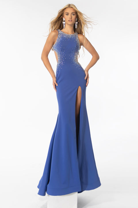 Ava Presley 39237 glamorous evening dress with daring side slit