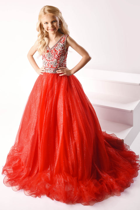 Ava Presley 27723 fitted bodice special occasion gown