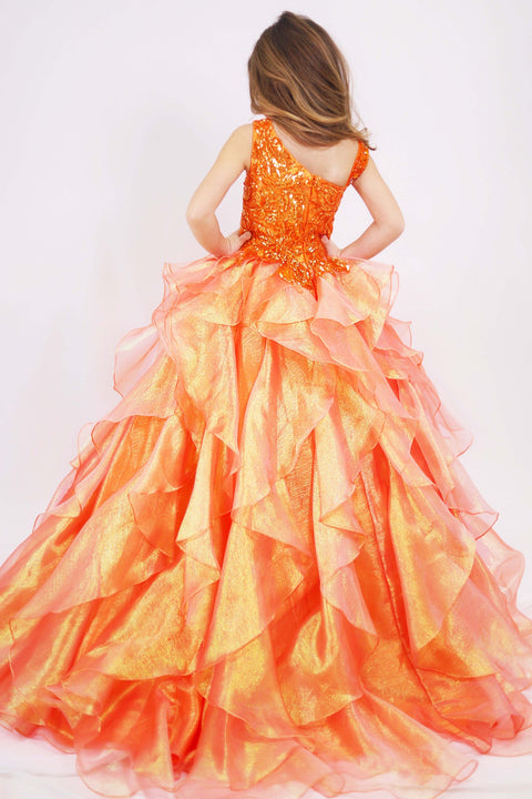 Ava Presley 27726 cascading ruffle formal gown