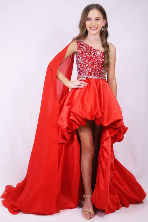 Ava Presley 27727 layered skirt pageant gown