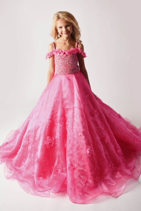 Ava Presley 38034 flowing skirt pageant gown
