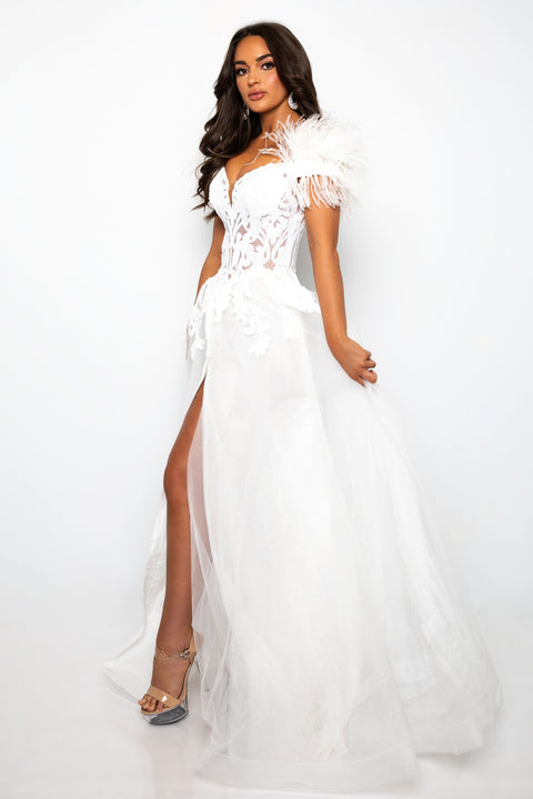 Captivating Ava Presley 39213 off-shoulder dress with romantic details