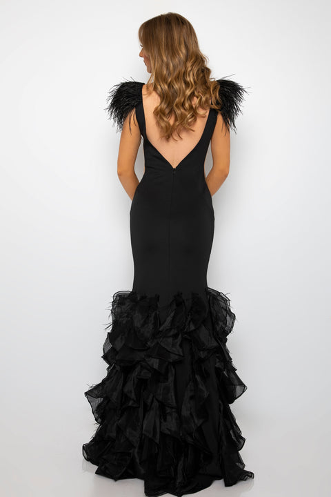 Ava Presley 39312 glamorous dress with dramatic skirt detail