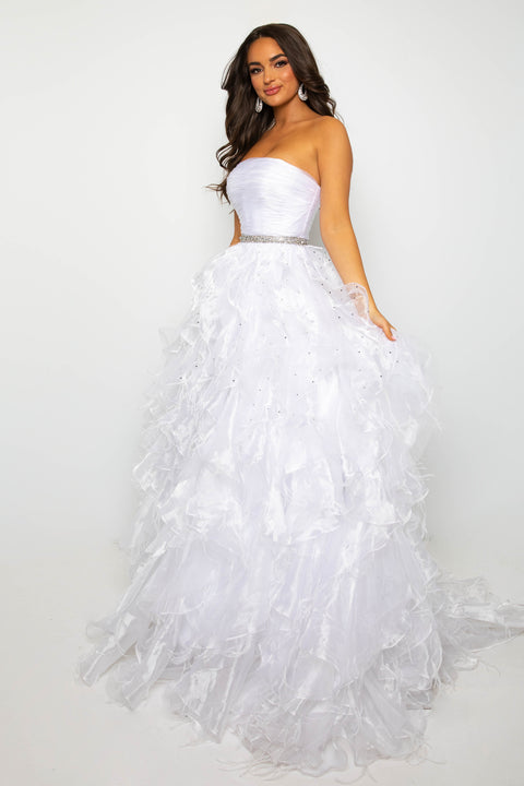 Ava Presley 39555 formal gown with voluminous tulle skirt