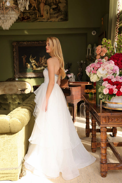 Ava Presley 29524 flowing layered gown for formal events