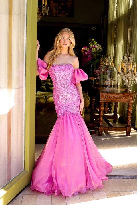 Ava Presley 39570 off-the-shoulder mermaid gown