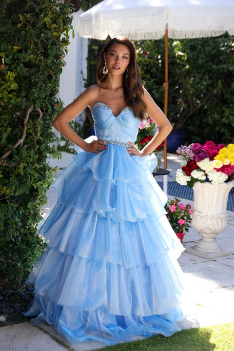 Ava Presley 29546 formal dress with dramatic skirt