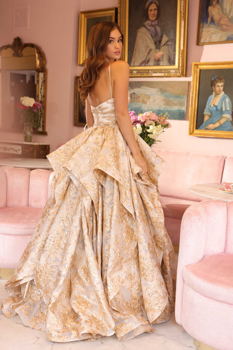 Ava Presley 40049 formal dress with keyhole cutout