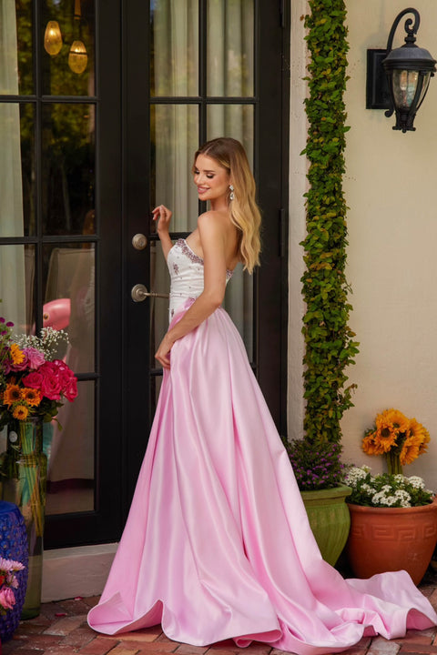 Ava Presley 40088 fitted evening dress with beaded details