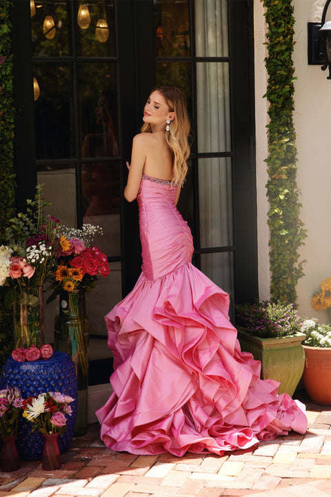 Ava Presley 40068 embellished neckline mermaid formal gown