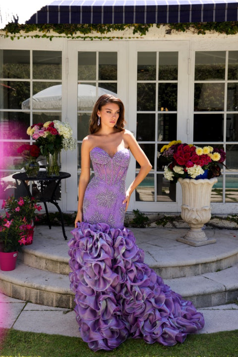 Ava Presley 39564 strapless sweetheart neckline dress