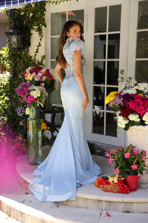 Ava Presley 39558 shimmering rhinestone corset gown