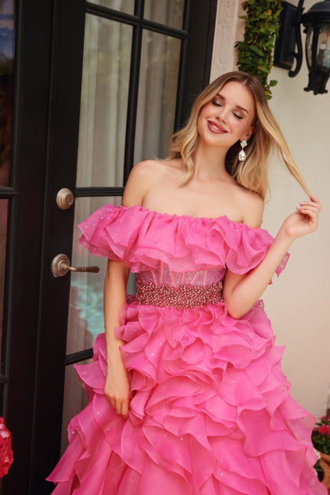 Ava Presley 29533 princess-style dress with whimsical ruffles