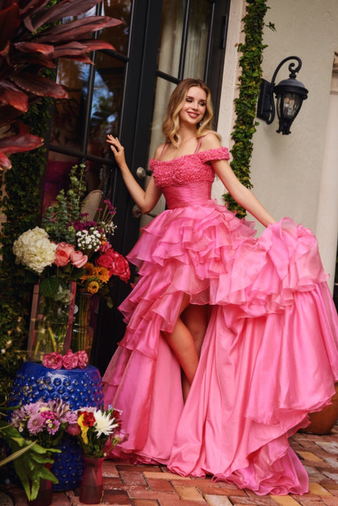 Ava Presley 29544 romantic dress with applique details