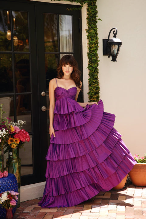 Ava Presley 40046 layered skirt gown for formal occasions