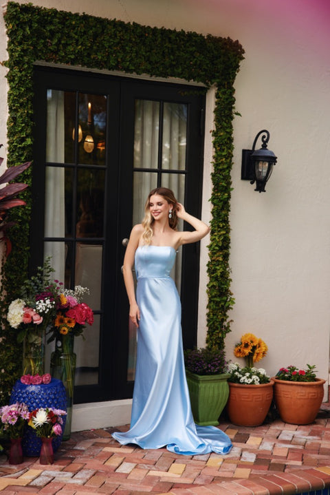 Ava Presley 47029 classic satin long gown