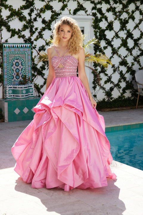 Ava Presley 40054 elegant blue evening gown