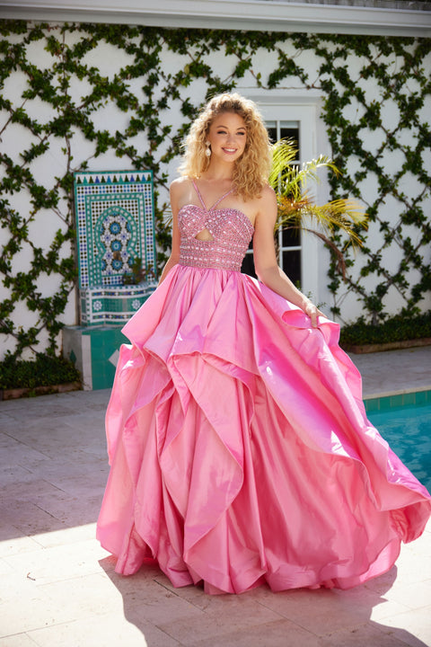 Ava Presley 40054 fitted bodice sequin prom dress