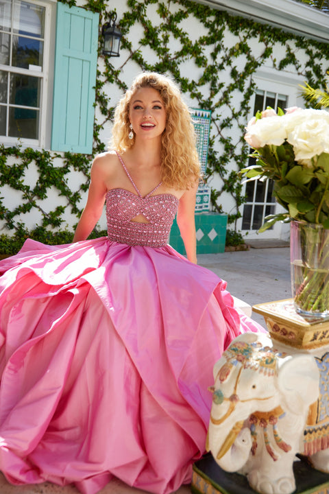 Ava Presley 40054 modern ball gown with sequin details