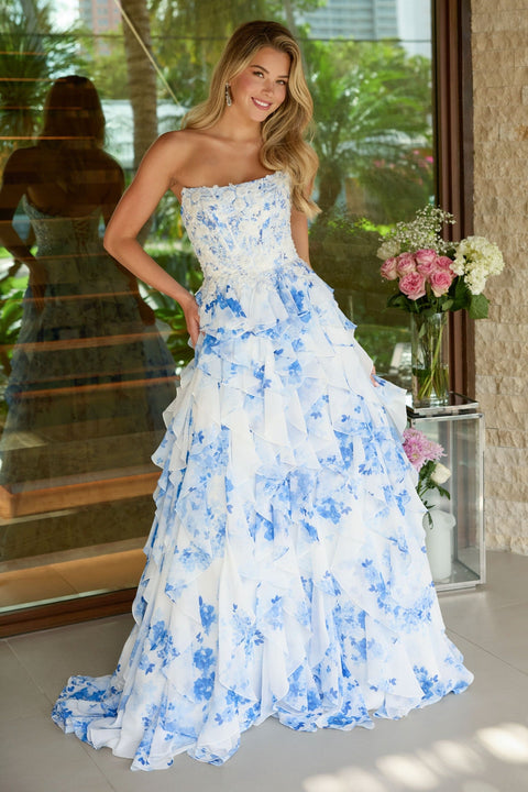 Ava Presley 47145 ethereal ball gown with lace-up corset back