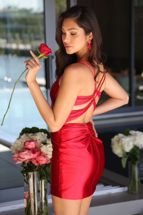 Ava Presley 47131 sultry red dress with strappy open back