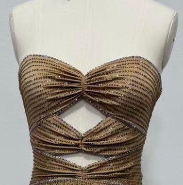 Ava Presley 47166 structured mini gown with clean lines