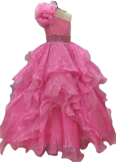 Ava Presley 26813 ruffle detail voluminous gown