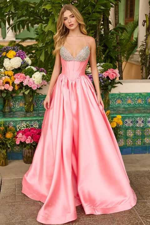 Ava Presley 42311 mikado satin ballgown