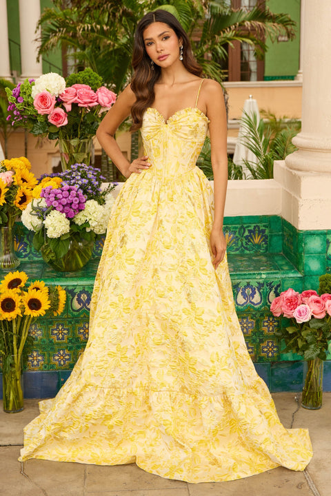 Ava Presley 42312 formal dress with spaghetti strap design