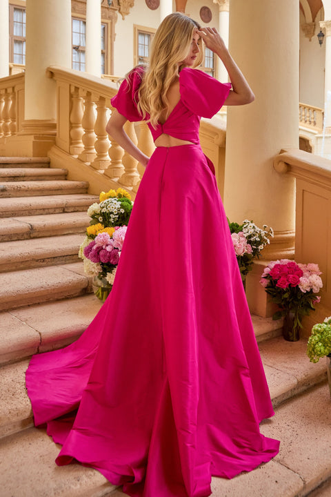 Ava Presley 42269 formal dress with open tie back feature