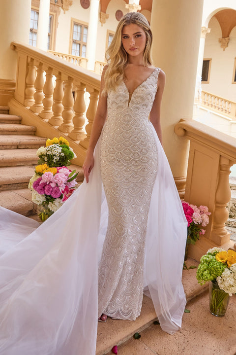 Ava Presley 47224 elegant evening dress with plunging neckline