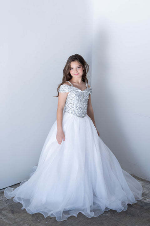 Ava Presley 26818 draped back formal gown