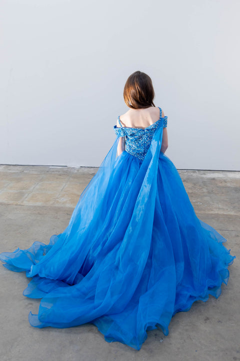 Ava Presley 26818 soft layered special occasion gown