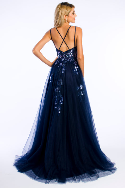 Ava Presley 37348 - Floral Sequin A Line Gown