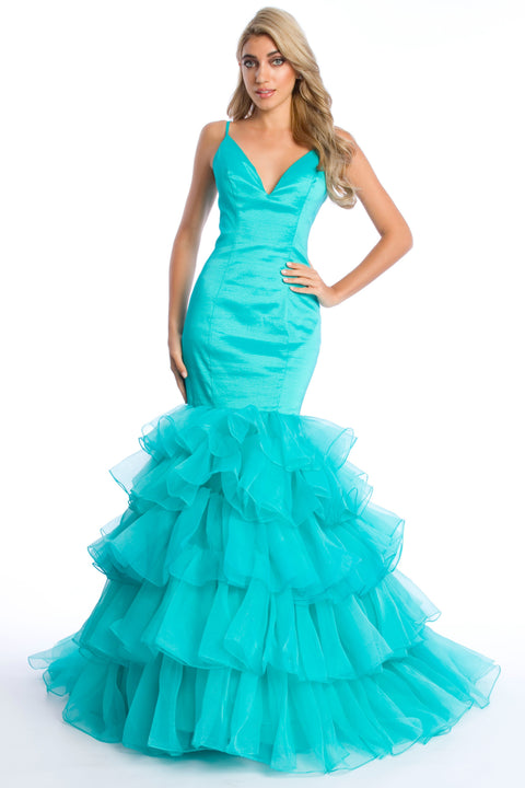 Ava Presley 37357 - Tiered Ruffle Mermaid Prom Gown