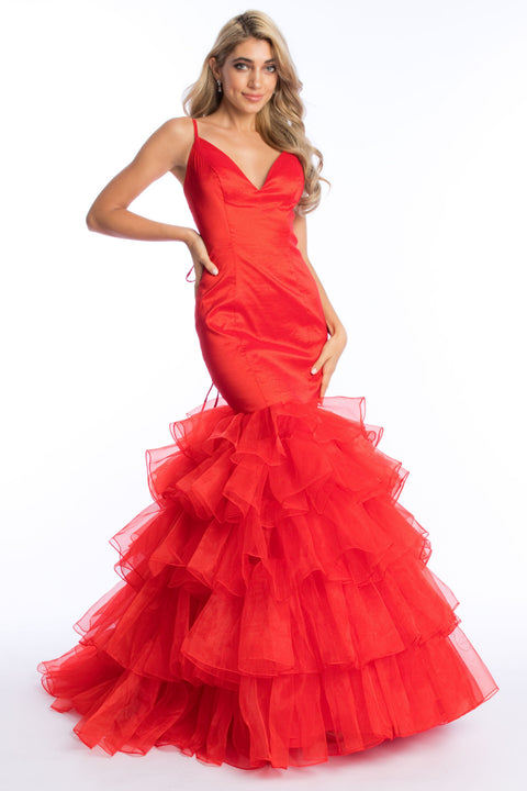 Ava Presley 37357 - Tiered Ruffle Mermaid Prom Gown