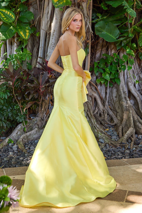 Ava Presley 42532 - Strapless Pearl Bow Mermaid Gown