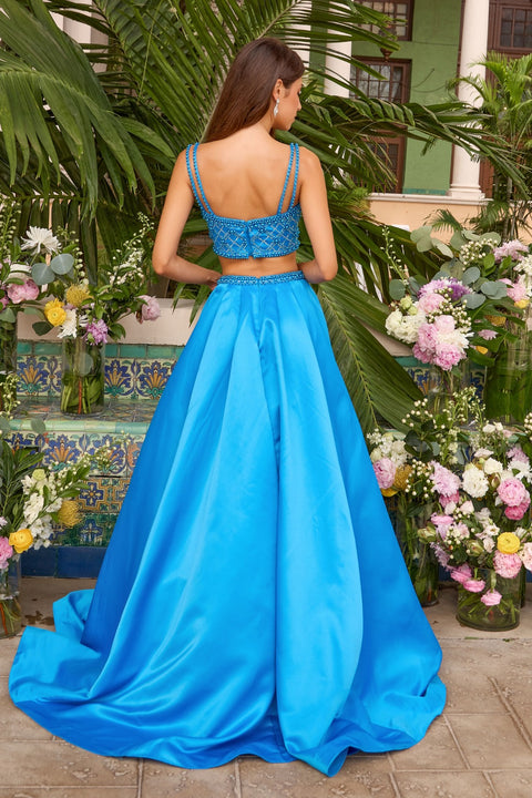 Ava Presley 42531 - Two Piece Beaded Satin Ball Gown