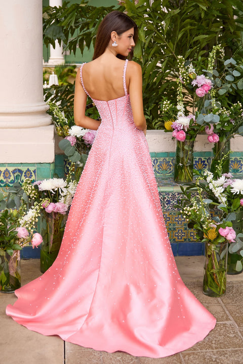 Ava Presley 43065 - Structured Corset Bodice Pearl Embellished Gown