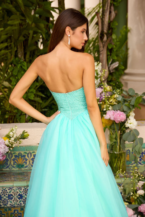Ava Presley 47424 - Crystal Embellished Bodice Full Tulle Ball Gown