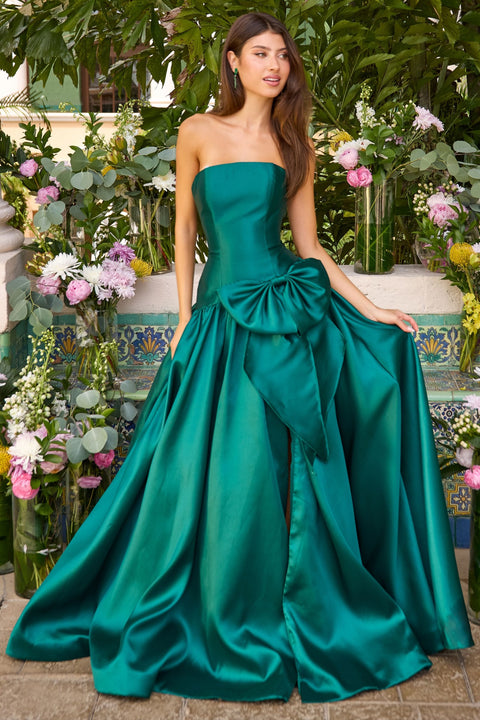 Ava Presley 42477 - Strapless Bow Detail Ball Gown